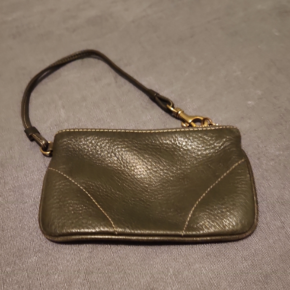 Coach Green Wristlet